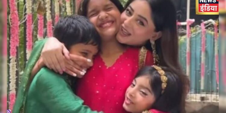 साधना सरगम का गाना किया रीक्रिएट, बच्चों के साथ माही विज भक्ति में लीन