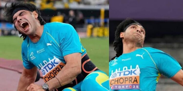 neeraj chopra failed नीरज चोपड़ा ने पीठ की चोट छिपाकर खेला वर्ल्ड चैंपियनशिप