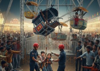 Hathras News: हाथरस के दाऊजी मेले में बड़ा हादसा, अचानक टूटकर गिरा झूला, चोटिल हुए बच्चे, मचा हड़कंप