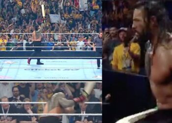 roman reigns hit Bronson Reed with Cricket Bat: WWE रिंग में रोमन रेन्‍स का क्रिकेटिंग अंदाज, विराट के स्‍टाइल में खेला शॉट, चारों खाने चित हुआ विरोधी पहलवान