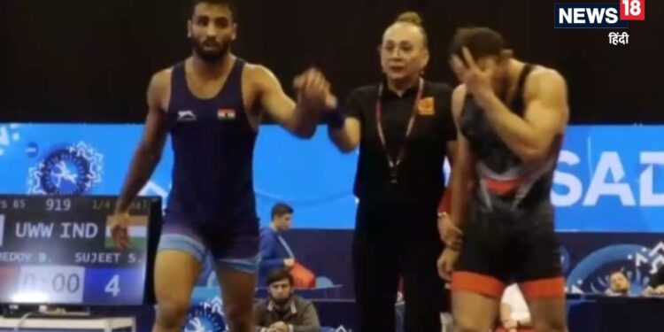 Sujeet Kalkal stormed into the semifinals: पहलवान सुजीत सेमीफाइनल में, फाइनल के लिए जापान के युतो निशियुची से भिड़ेंगे
