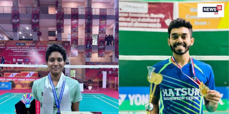 National Badminton Championships Surya Karishma and Rithvik Win: राष्ट्रीय बैडमिंटन चैंपियनशिप में सूर्या करिश्मा और ऋत्विक संजीवी को मिली खिताबी जीत