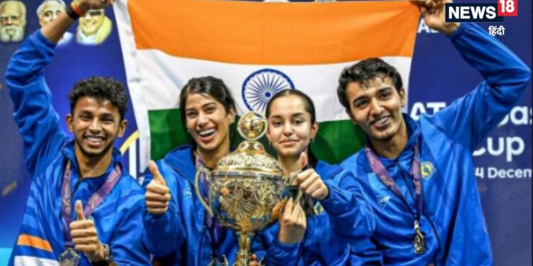 India wins first gold in squash world cup: भारत ने स्क्वॉश वर्ल्ड कप में रचा इतिहास…जीता पहला गोल्ड
