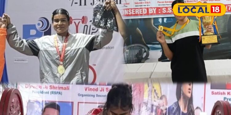 आकांक्षा कुमावत ने पावरलिफ्टिंग में दो रिकॉर्ड और गोल्ड मेडल जीते