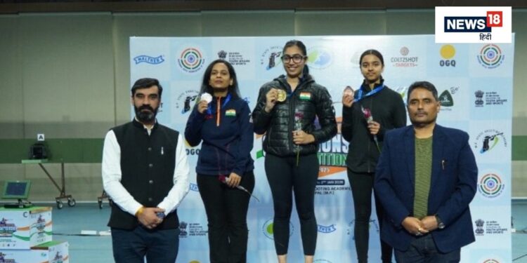 शूटर अमीरा अरशद ने 10 मीटर एयर राइफल स्पर्धा का खिताब जीता, ओलंपियन काइनन चेनाई ने 33 हिट के साथ ब्रॉन्ज मेडल पर साधा निशाना