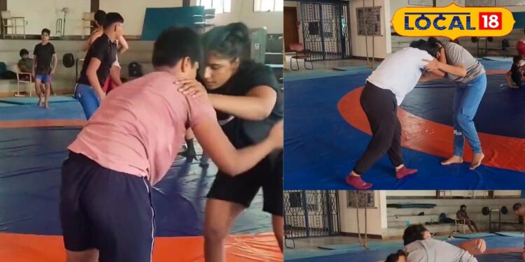 मेरठ रुस्तम ए जमा स्टेडियम में बेटियों का कुश्ती प्रशिक्षण बढ़ा