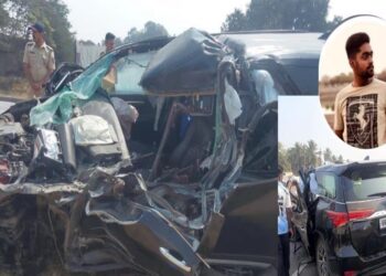 मुंबई अहमदाबाद हाइवे पर संभाजी पाटिल की कार दुर्घटना में मौत.