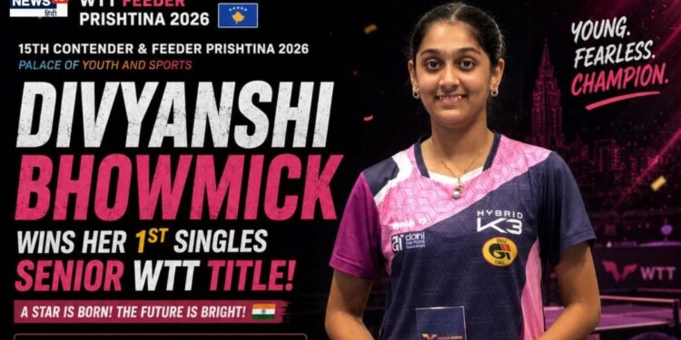 Divyanshi Bhowmick WTT Feeder title: 15 साल की दिव्यांशी ने रचा इतिहास, WTT फीडर महिला में दोहरे स्वर्ण के साथ रिकॉर्ड