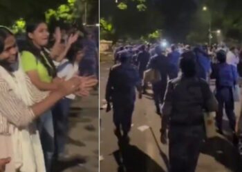 VIDEO: पुलिस की लाठी खाए लोगों ने तालियों से दी जवानों को विदाई; कहा- मारपीट कर जा रहे हैं, National Hindi News