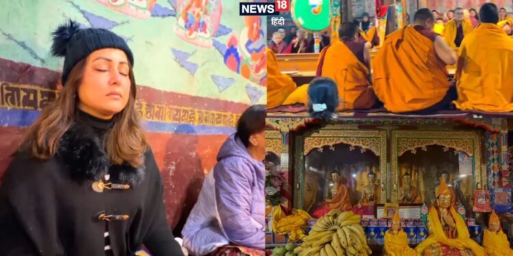 थिकसे मठ पहुंचीं हिना खान, मंत्रोच्चार के बीच किया ध्यान, भड़के ट्रोलर्स, ‘अल्लाह के सिवा कोई माबूद नहीं’