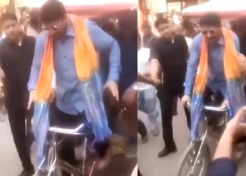 सांसद जी को अचानक क्या सूझा? गोदौलिया चौराहे पर रिक्शा चलाने लगे मनोज तिवारी, उमड़ी भीड़