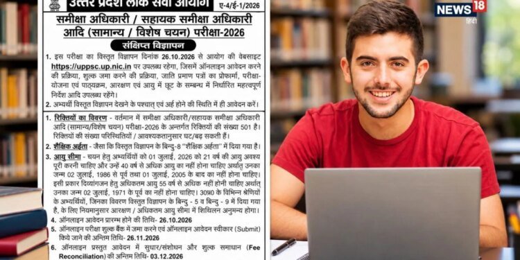 यूपीपीएससी आरओ-एआरओ 2026 का नोटिफिकेशन जारी, 501 पदों पर बंपर भर्ती का मौका