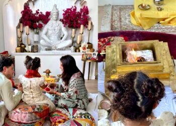 हाथों में चूडियां-माथे पर तिलक, गले में माता की चुनर, देसी गर्ल बनी प्रियंका चोपड़ा की बेटी, धूमधाम से मनाया दशहरा
