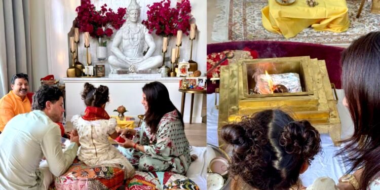 हाथों में चूडियां-माथे पर तिलक, गले में माता की चुनर, देसी गर्ल बनी प्रियंका चोपड़ा की बेटी, धूमधाम से मनाया दशहरा