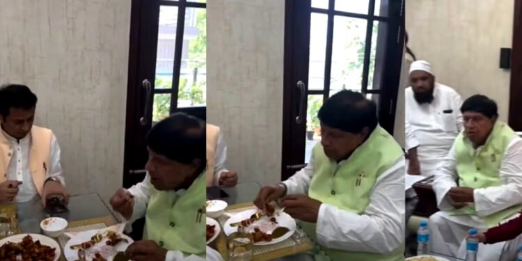 नवरात्रि में मुर्गा पार्टी करने वाले सपा के बड़े नेता कौन? सोशल मीडिया पर वीडियो वायरल होने पर बीजेपी ने घेरा