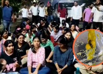 ऐसा खाना कैसे खाएं? रात 10 बजे सड़क पर बैठीं लखनऊ यूनिवर्सिटी की छात्राएं, खाने को लेकर फूटा गुस्सा